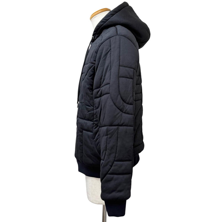 Excellent HERMES Blouson Maillon 3D Quilting Navy wool mens M 567795HA