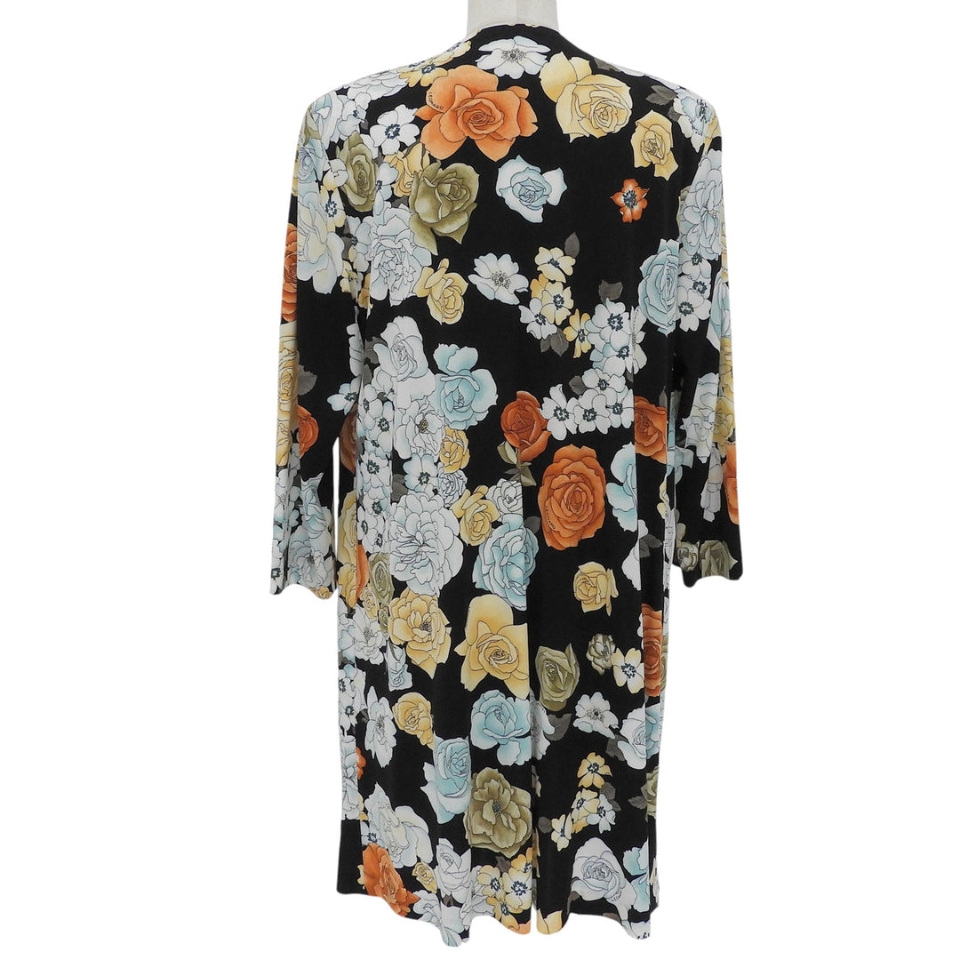 Excellent LEONARD FASHION coat Logo button, floral pattern, collarless, M