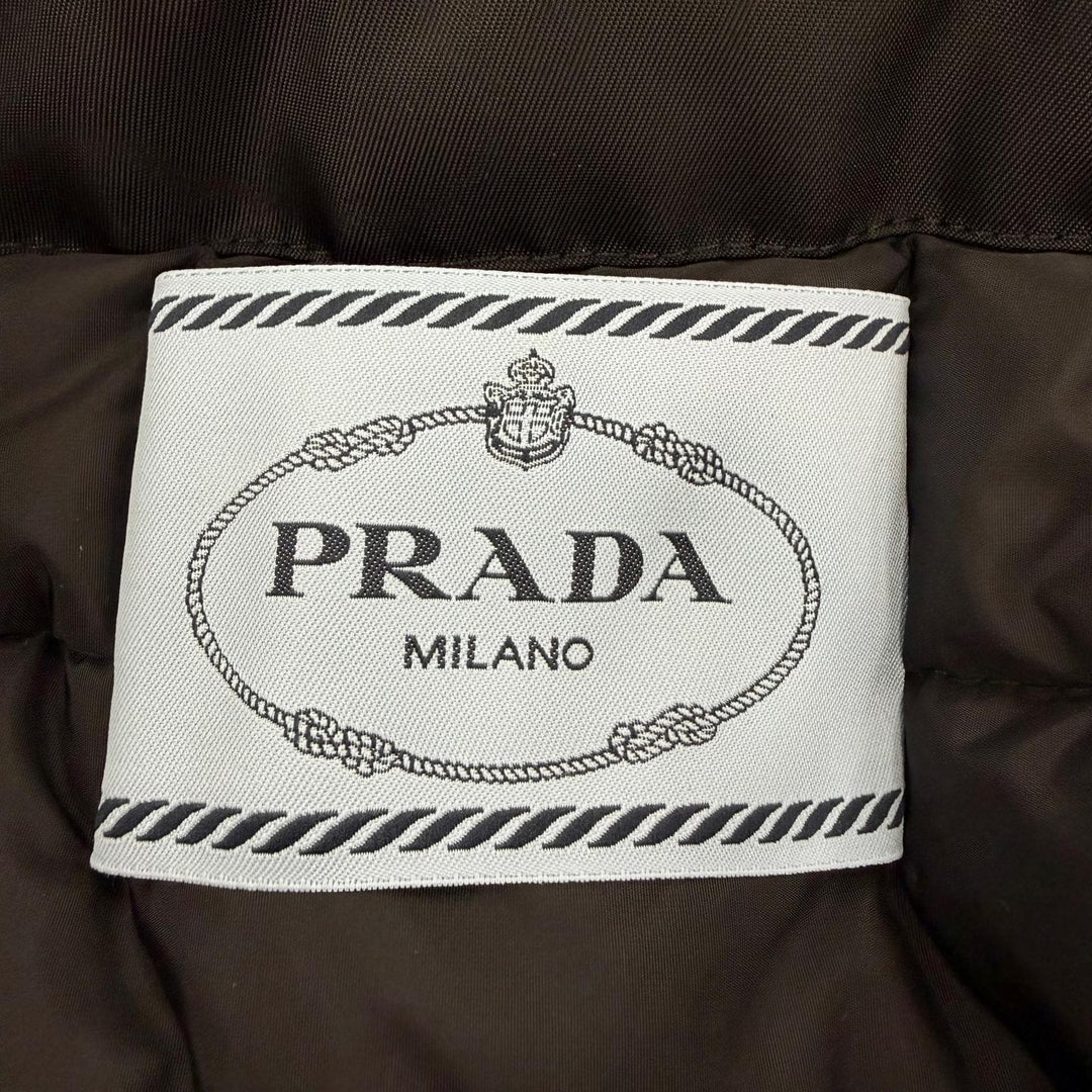 Excellent PRADA Re-Nylon padded zip-up jacket black Women 36 DNA99R S231 1WQ8