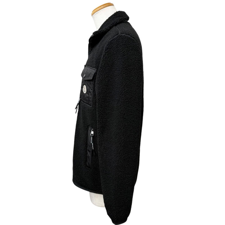 Excellent MONCLER Blouson FELPA APERTA CON ZIP Bore fleece black