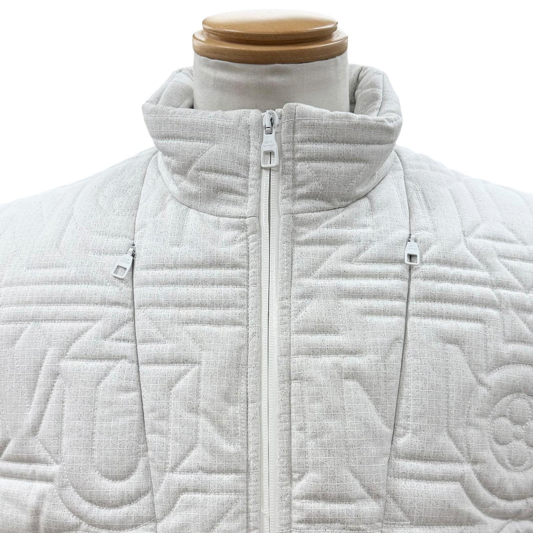 Great LOUIS VUITTON Down vest Quilted Snow white cotton mens 46