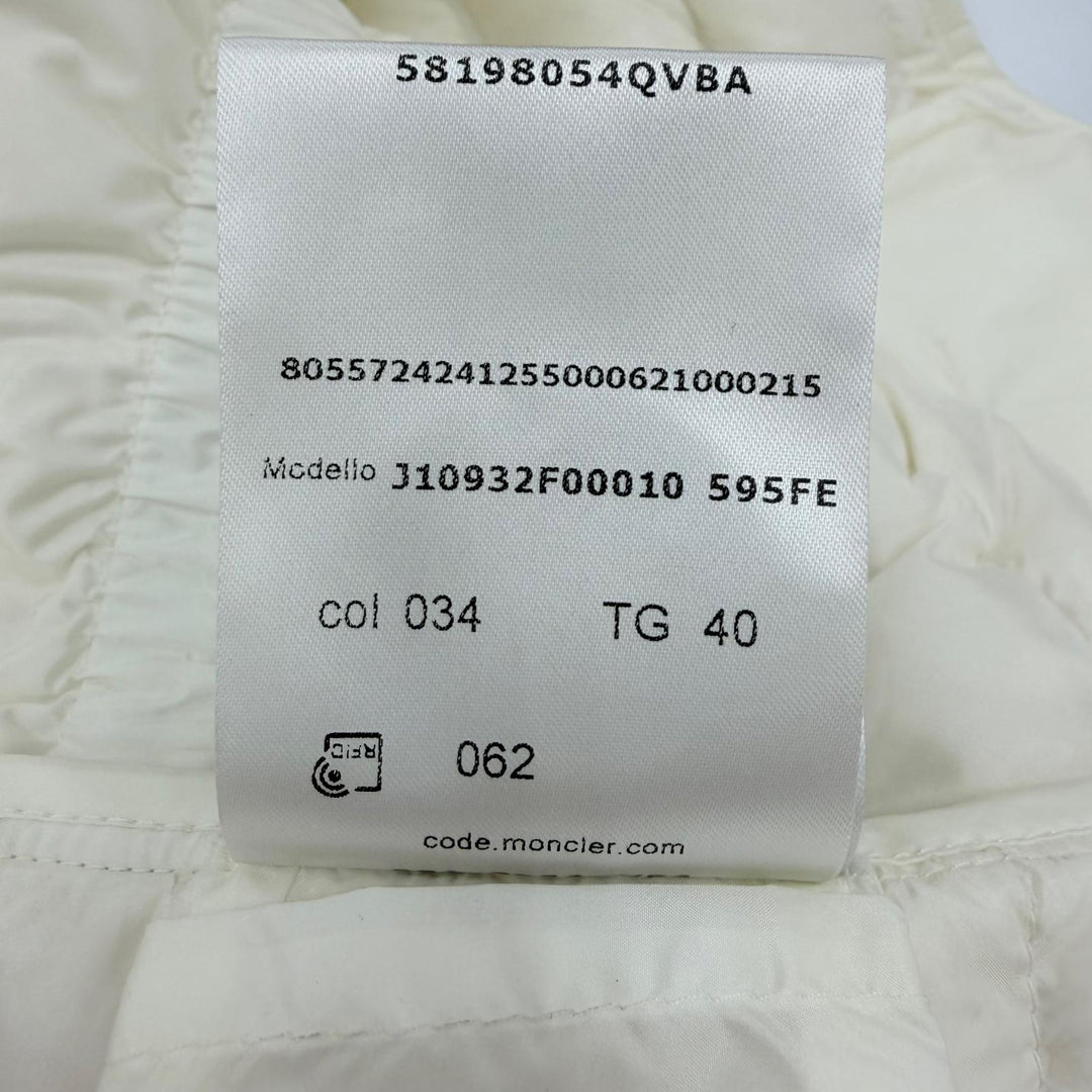 Great MONCLER Down vest CAMICA Lightweight with logo patch white Nylon Women 40