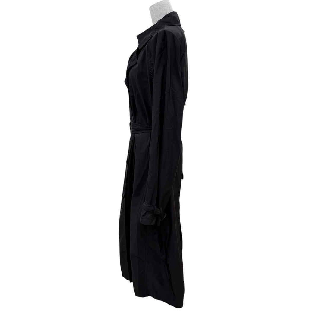 Excellent PRADA trench coat Triangle logo belt included black Women 40 292172