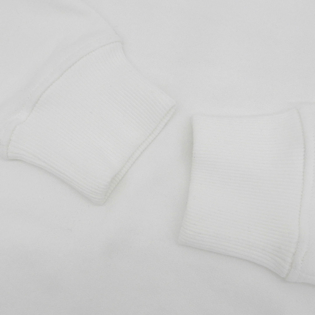 Excellent DIESEL sweat D logo embroidered crew neck white cotton mens XS