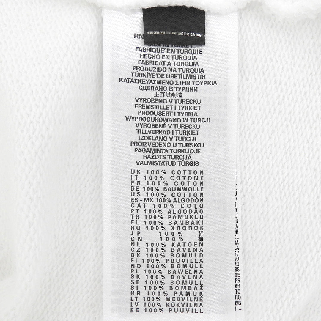 Excellent DIESEL sweat D logo embroidered crew neck white cotton mens XS