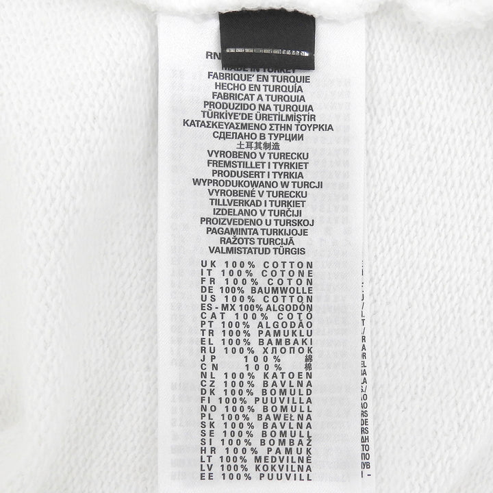 Excellent DIESEL sweat D logo embroidered crew neck white cotton mens XS