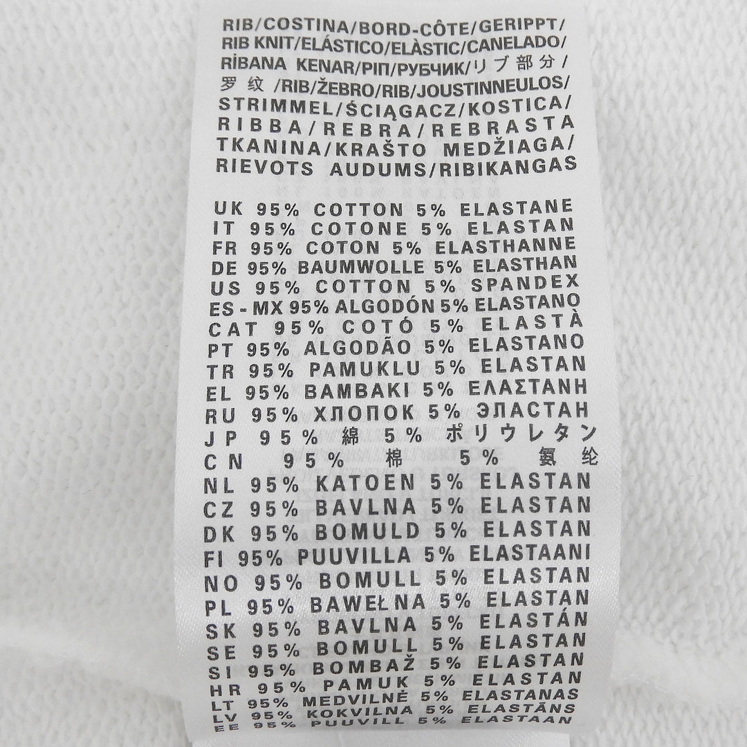 Excellent DIESEL sweat D logo embroidered crew neck white cotton mens XS