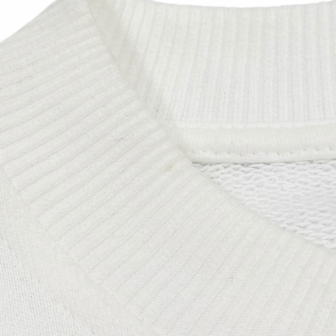 Excellent DIESEL sweat D logo embroidered crew neck white cotton mens XS