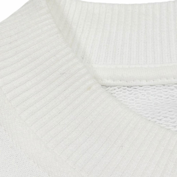 Excellent DIESEL sweat D logo embroidered crew neck white cotton mens XS