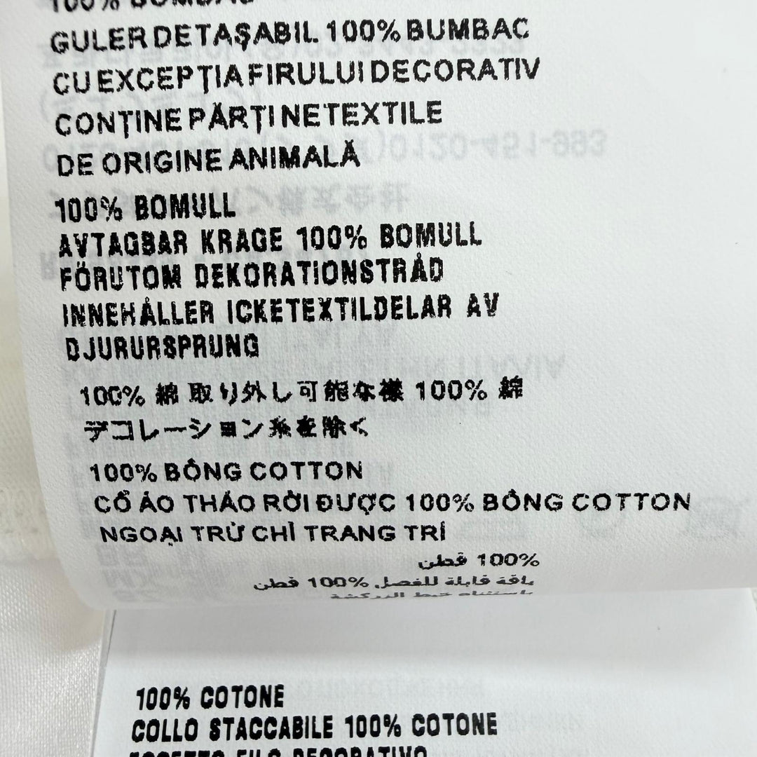 Excellent MIUMIU tops Logo embroidery sailor collar white M MJN460 S231 11EC