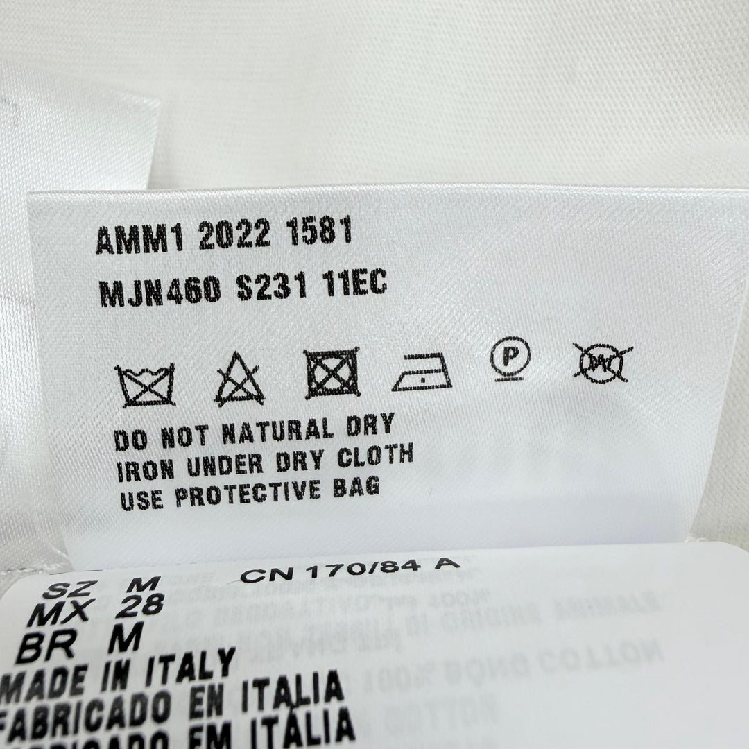 Excellent MIUMIU tops Logo embroidery sailor collar white M MJN460 S231 11EC