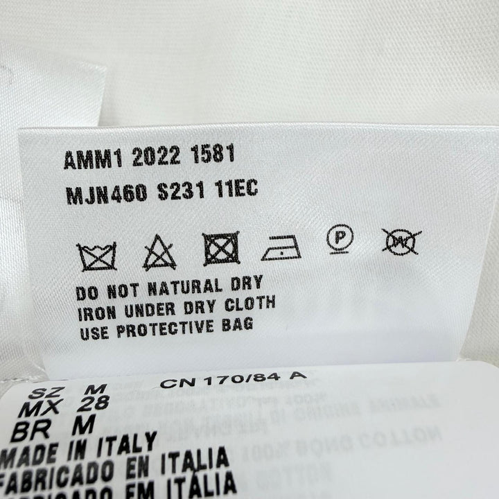 Excellent MIUMIU tops Logo embroidery sailor collar white M MJN460 S231 11EC