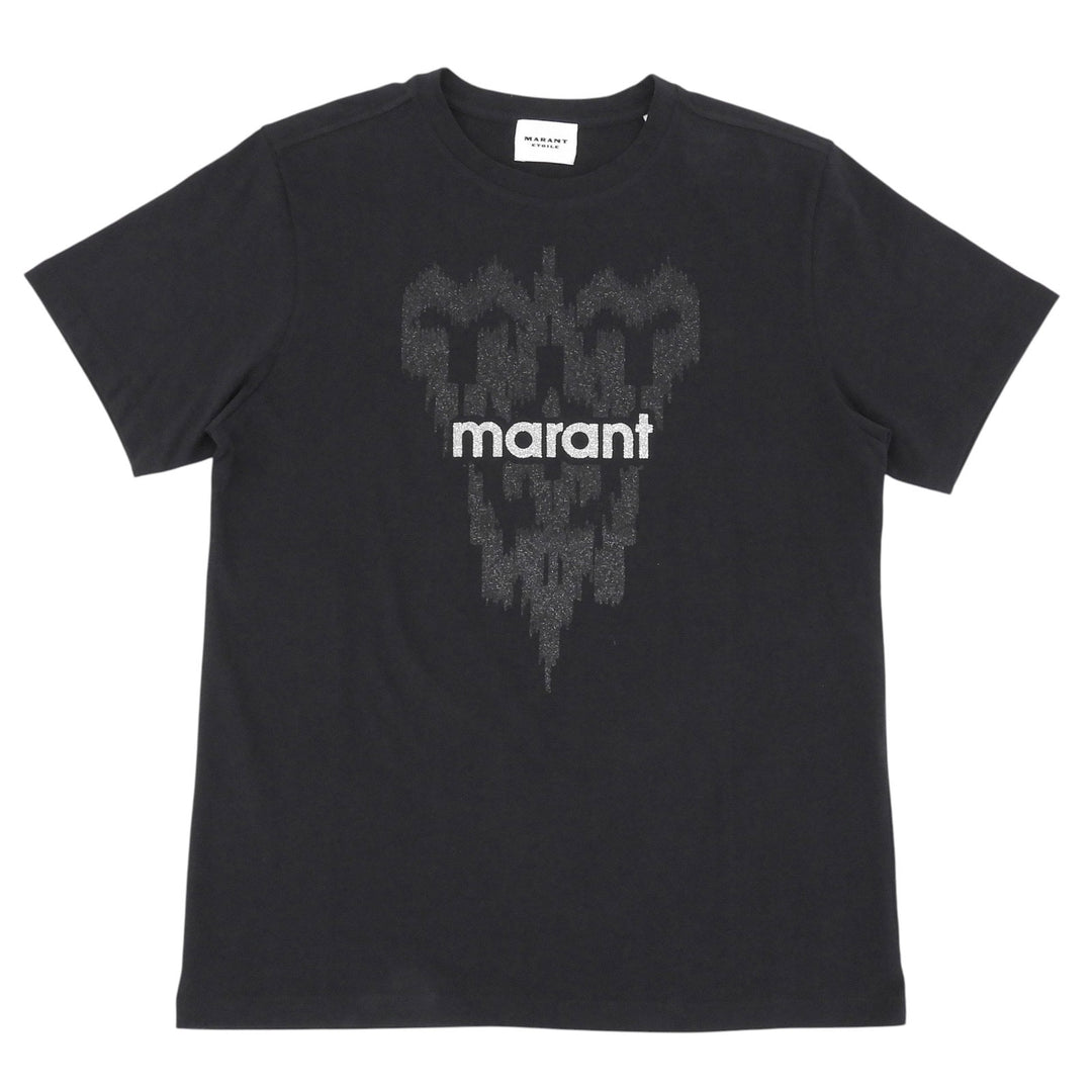 Pristine Marant Etoile Short sleeve T-shirt logo print crew neck black Women S