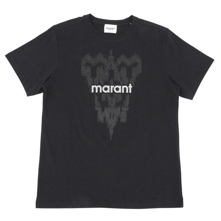 Pristine Marant Etoile Short sleeve T-shirt logo print crew neck black Women S