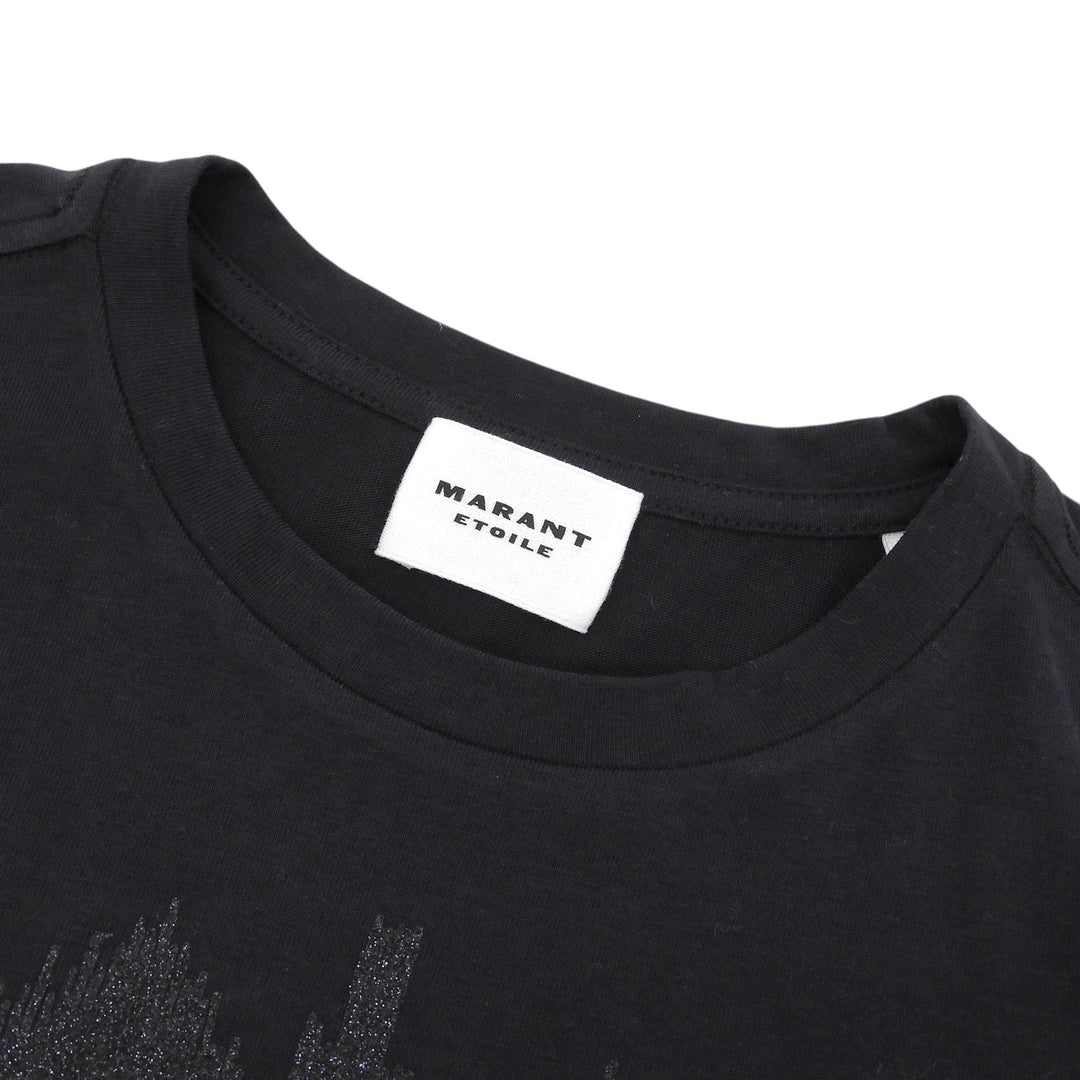 Pristine Marant Etoile Short sleeve T-shirt logo print crew neck black Women S