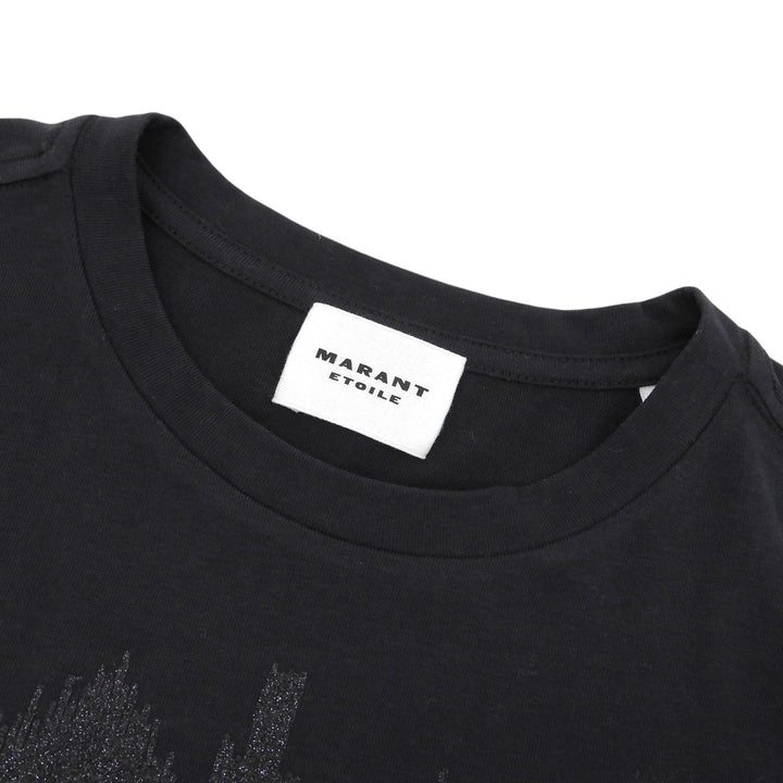 Pristine Marant Etoile Short sleeve T-shirt logo print crew neck black Women S