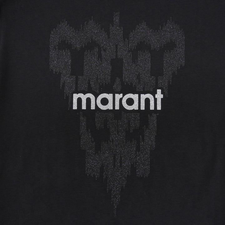 Pristine Marant Etoile Short sleeve T-shirt logo print crew neck black Women S