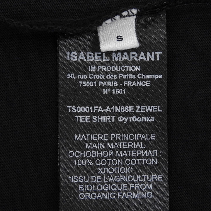 Pristine Marant Etoile Short sleeve T-shirt logo print crew neck black Women S