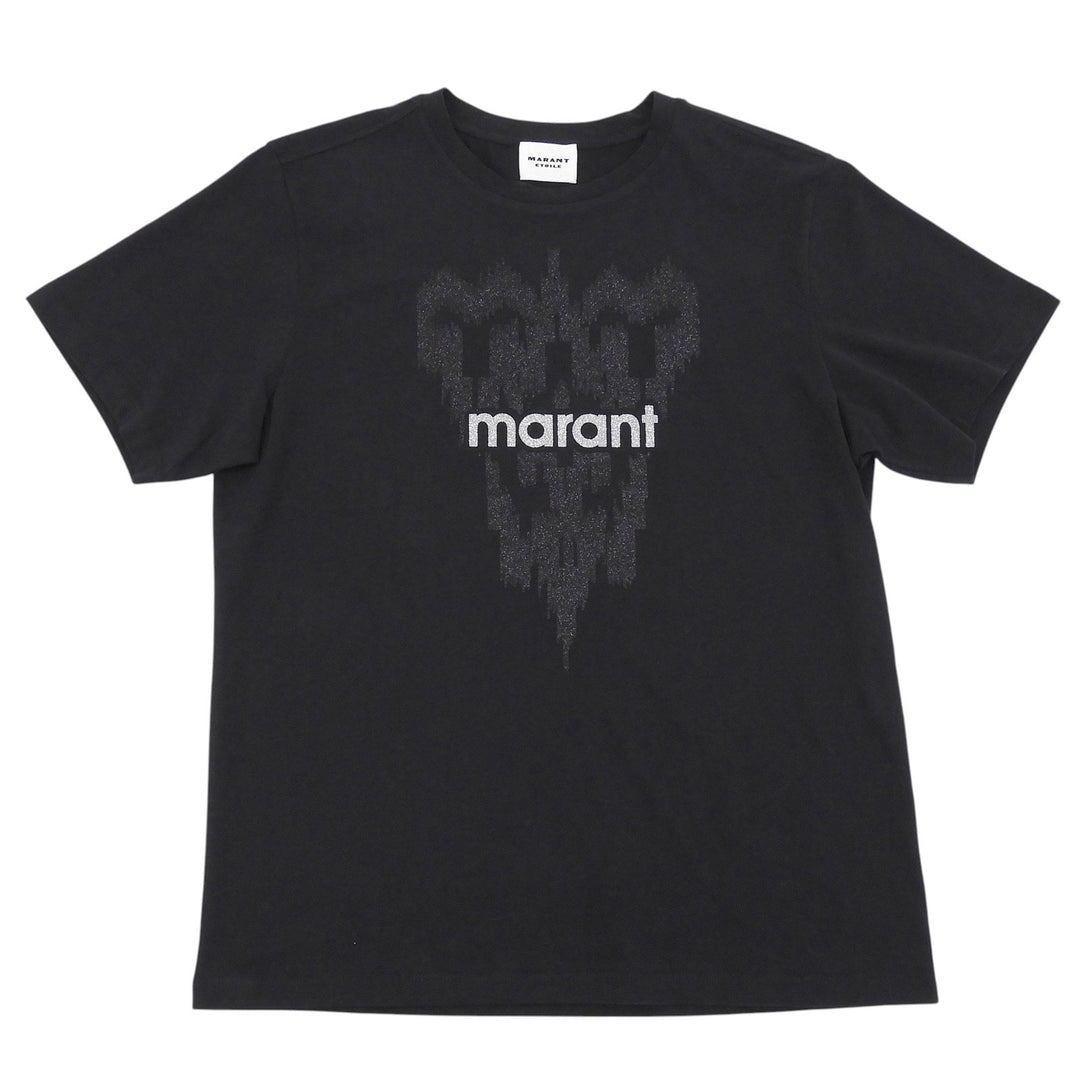 Pristine Marant Etoile Short sleeve T-shirt logo print crew neck black Women M