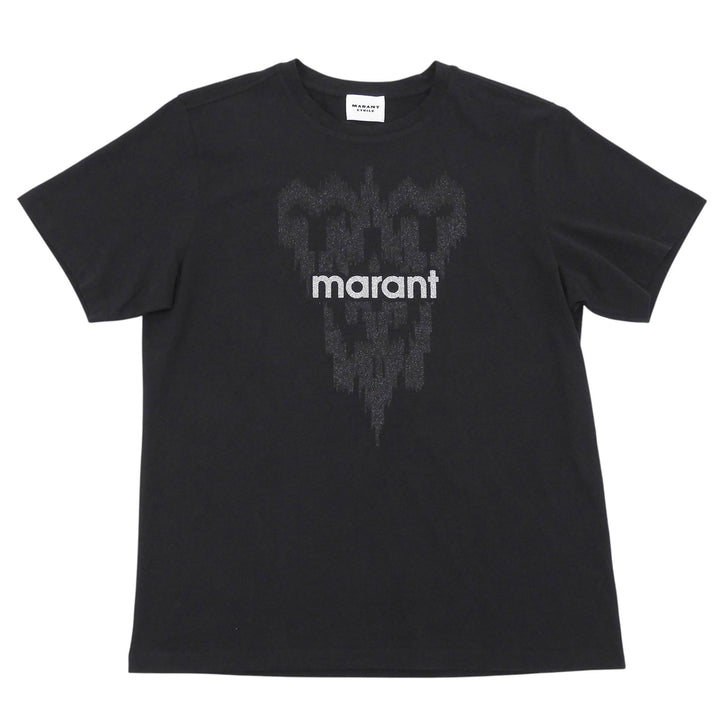 Pristine Marant Etoile Short sleeve T-shirt logo print crew neck black Women M