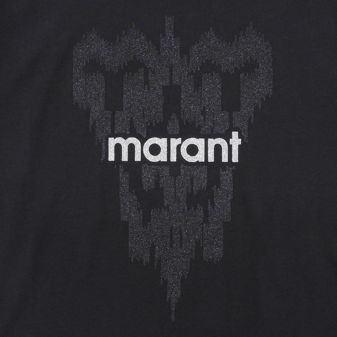 Pristine Marant Etoile Short sleeve T-shirt logo print crew neck black Women M