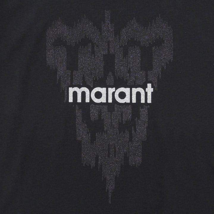 Pristine Marant Etoile Short sleeve T-shirt logo print crew neck black Women M