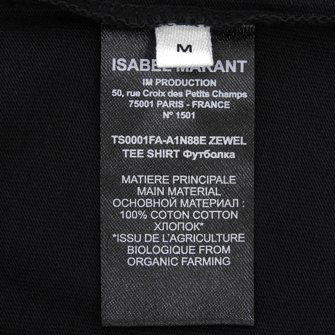 Pristine Marant Etoile Short sleeve T-shirt logo print crew neck black Women M