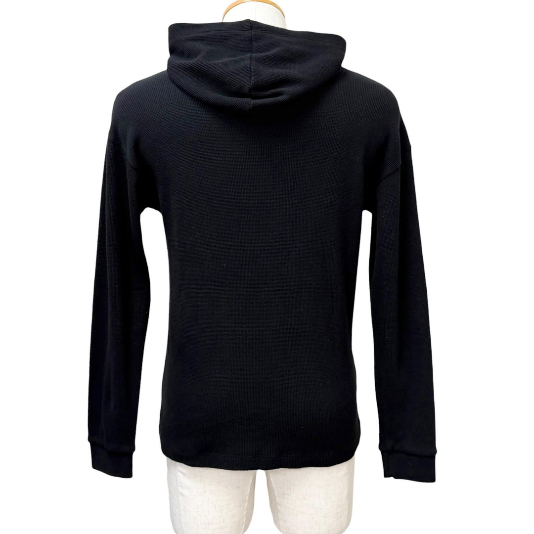 Great CHROME HEARTS hoodie CH logo embroidered thermal pullover black cotton