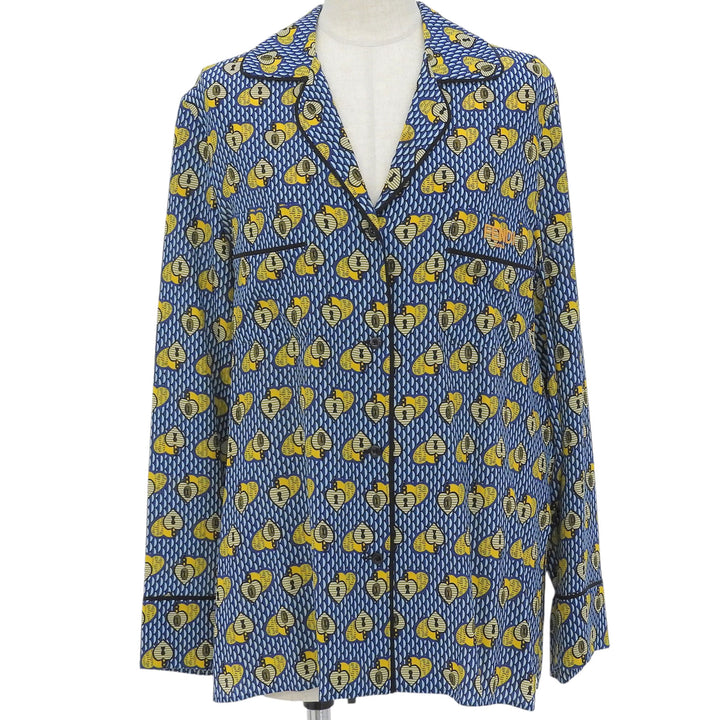 Excellent FENDI Long sleeve shirt Logo embroidery, all-over print, 38 FS6993