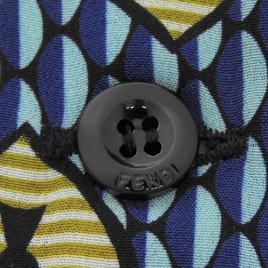 Excellent FENDI Long sleeve shirt Logo embroidery, all-over print, 38 FS6993