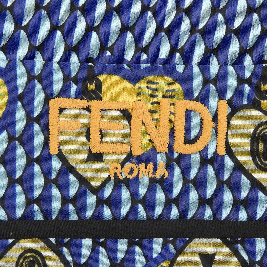 Excellent FENDI Long sleeve shirt Logo embroidery, all-over print, 38 FS6993