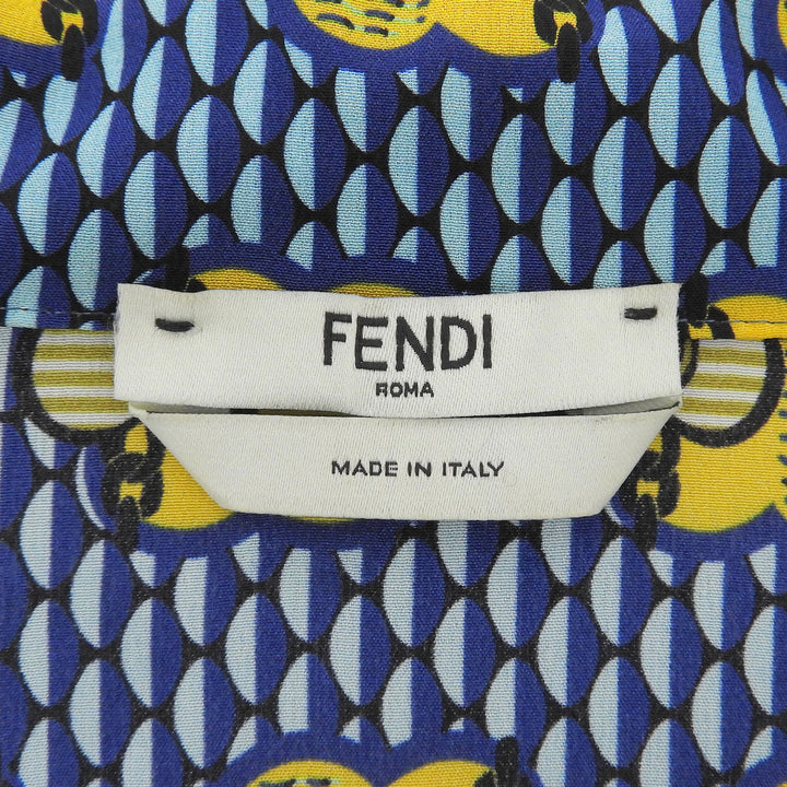 Excellent FENDI Long sleeve shirt Logo embroidery, all-over print, 38 FS6993