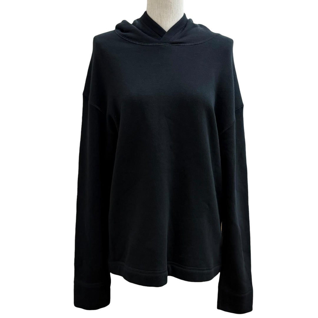 Great THE ROW hoodie Plain Hoodie Sweatshirt black cotton Women XS AP405
