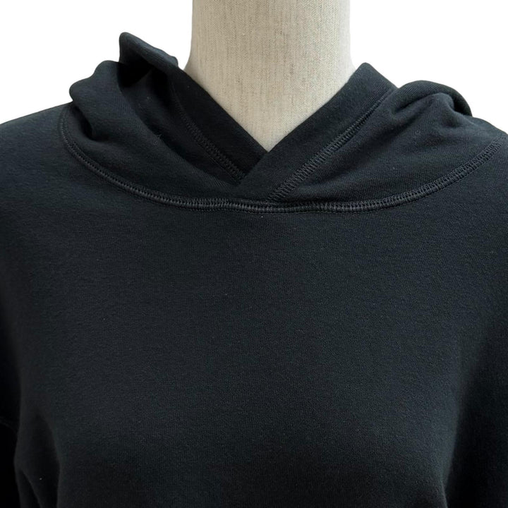 Great THE ROW hoodie Plain Hoodie Sweatshirt black cotton Women XS AP405