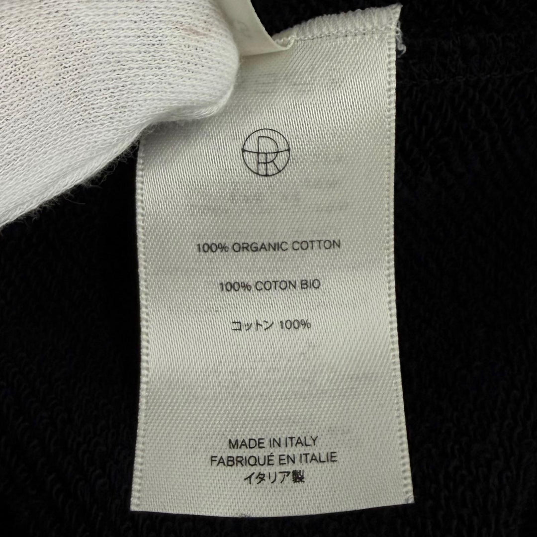 Great THE ROW hoodie Plain Hoodie Sweatshirt black cotton Women XS AP405