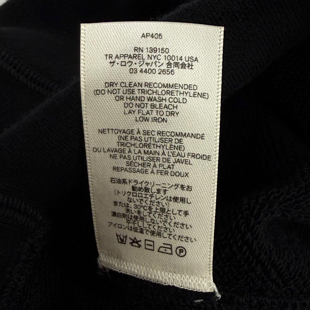 Great THE ROW hoodie Plain Hoodie Sweatshirt black cotton Women XS AP405