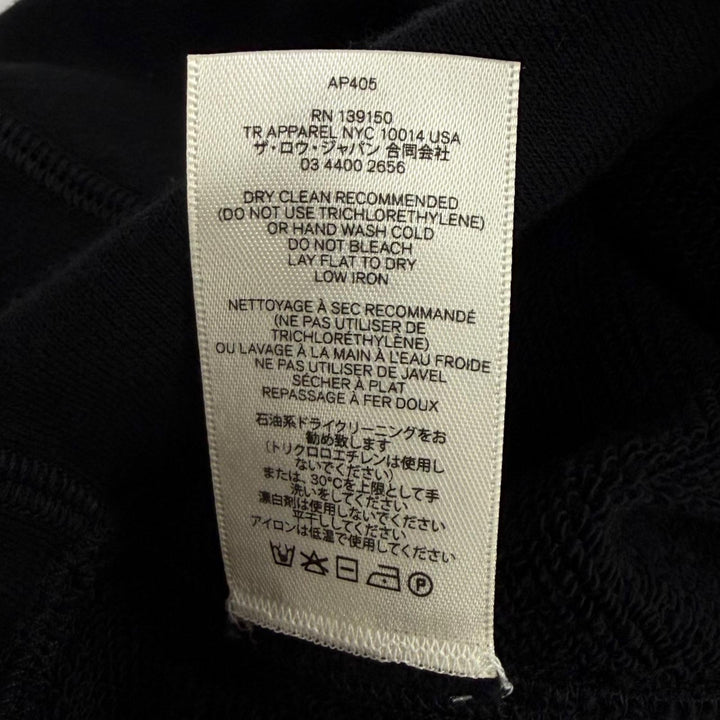 Great THE ROW hoodie Plain Hoodie Sweatshirt black cotton Women XS AP405