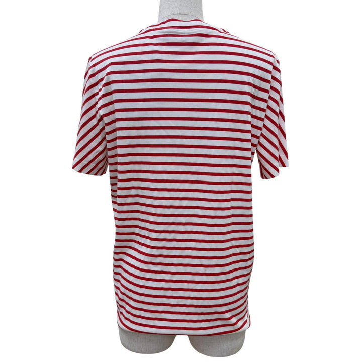 Pristine PRADA Short sleeve T-shirt Triangle logo border pattern Red S