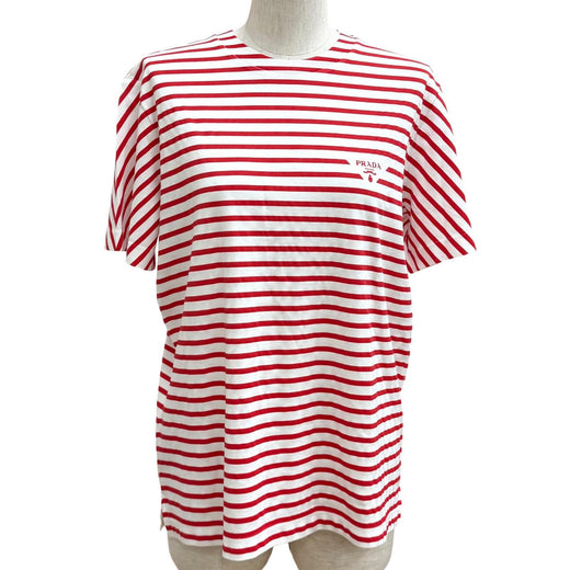 Pristine PRADA Short sleeve T-shirt white cotton Women S 3590A S221 103D