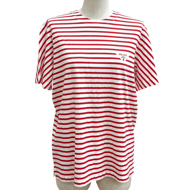 Pristine PRADA Short sleeve T-shirt white cotton Women S 3590A S221 103D