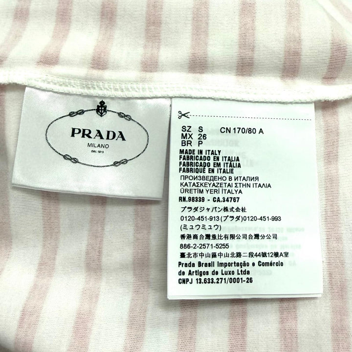 Pristine PRADA Short sleeve T-shirt white Women S 3590A S221 103D