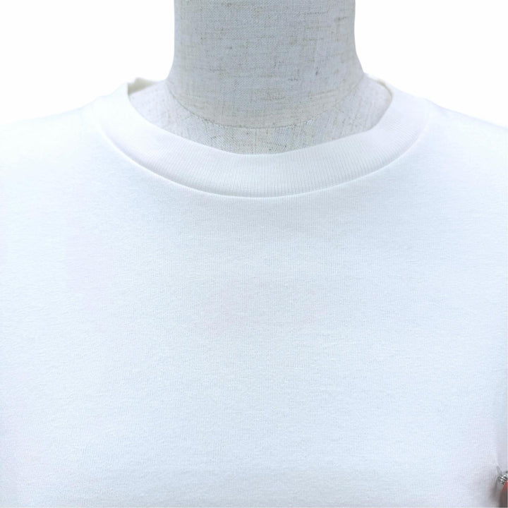 Pristine PRADA Short sleeve T-shirt Triangle logo white Women S 3558A S211 10UP
