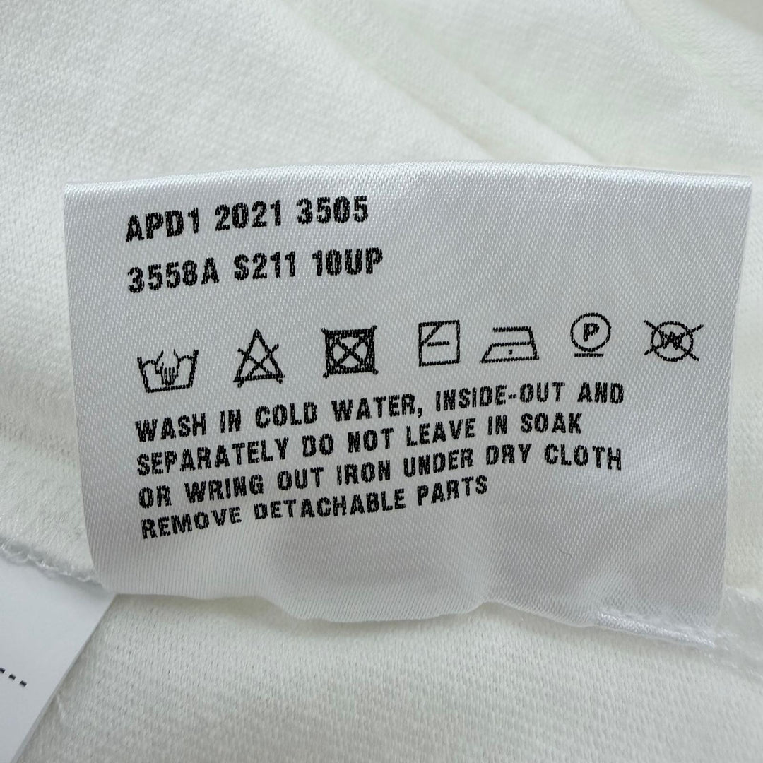 Pristine PRADA Short sleeve T-shirt Triangle logo white Women S 3558A S211 10UP