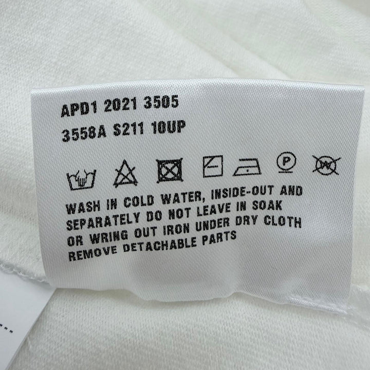 Pristine PRADA Short sleeve T-shirt Triangle logo white Women S 3558A S211 10UP