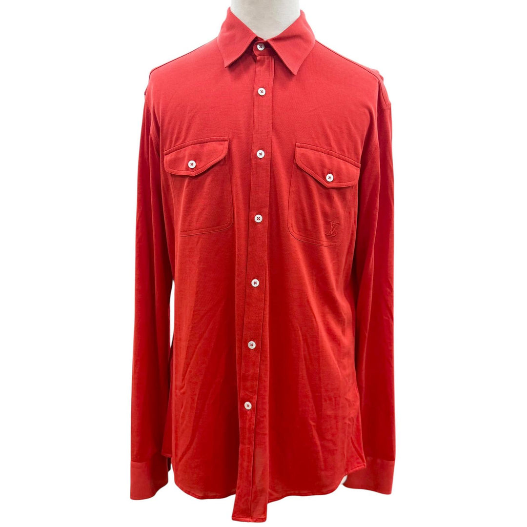 Excellent LOUIS VUITTON Long sleeve shirt Red cotton mens 42