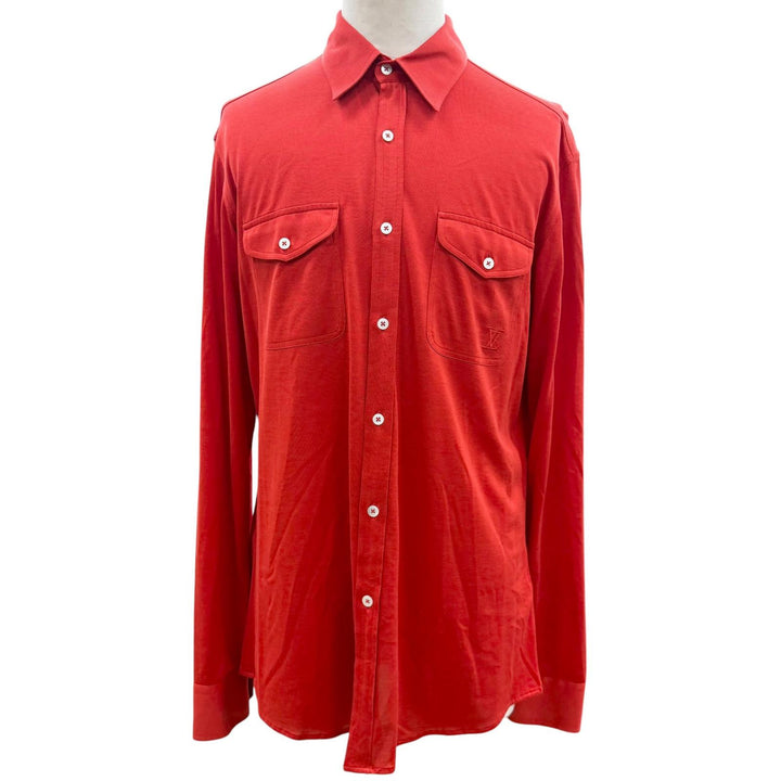 Excellent LOUIS VUITTON Long sleeve shirt Red cotton mens 42