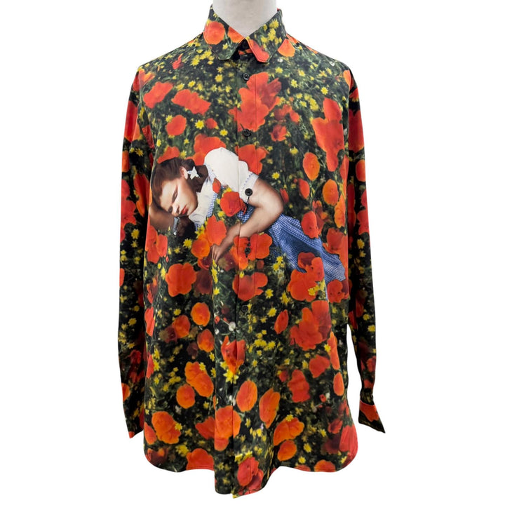 Pristine LOUIS VUITTON Long sleeve shirt Wizard of Oz Multi silk mens M