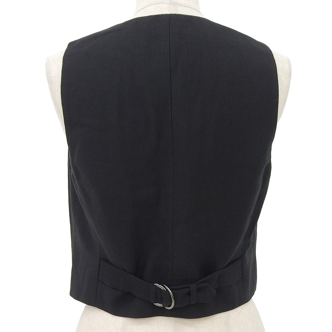 Pristine Brunello Cucinelli Best V-neck, front button black Viscose Women 40