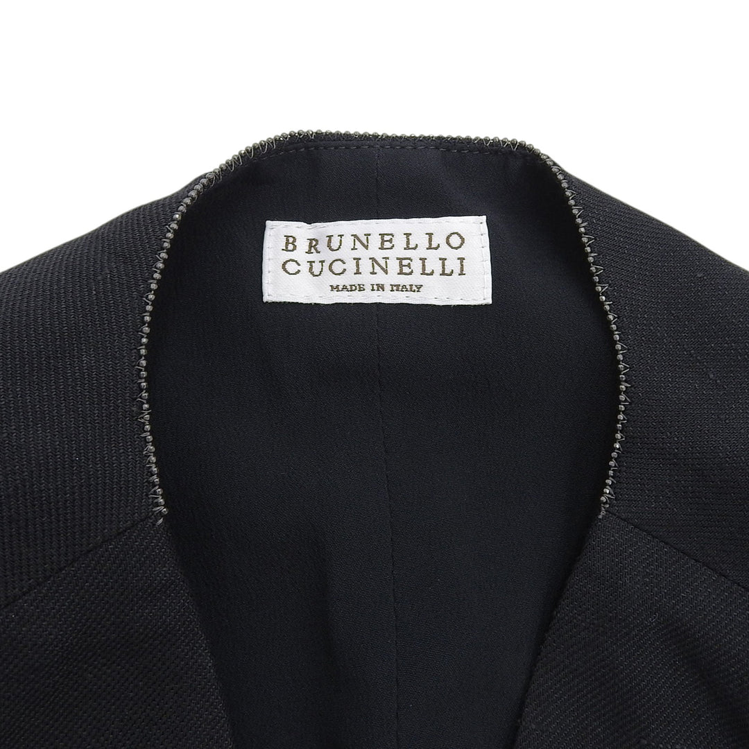 Pristine Brunello Cucinelli Best V-neck, front button black Viscose Women 40
