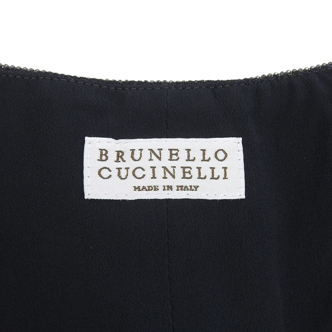 Pristine Brunello Cucinelli Best V-neck, front button black Viscose Women 40